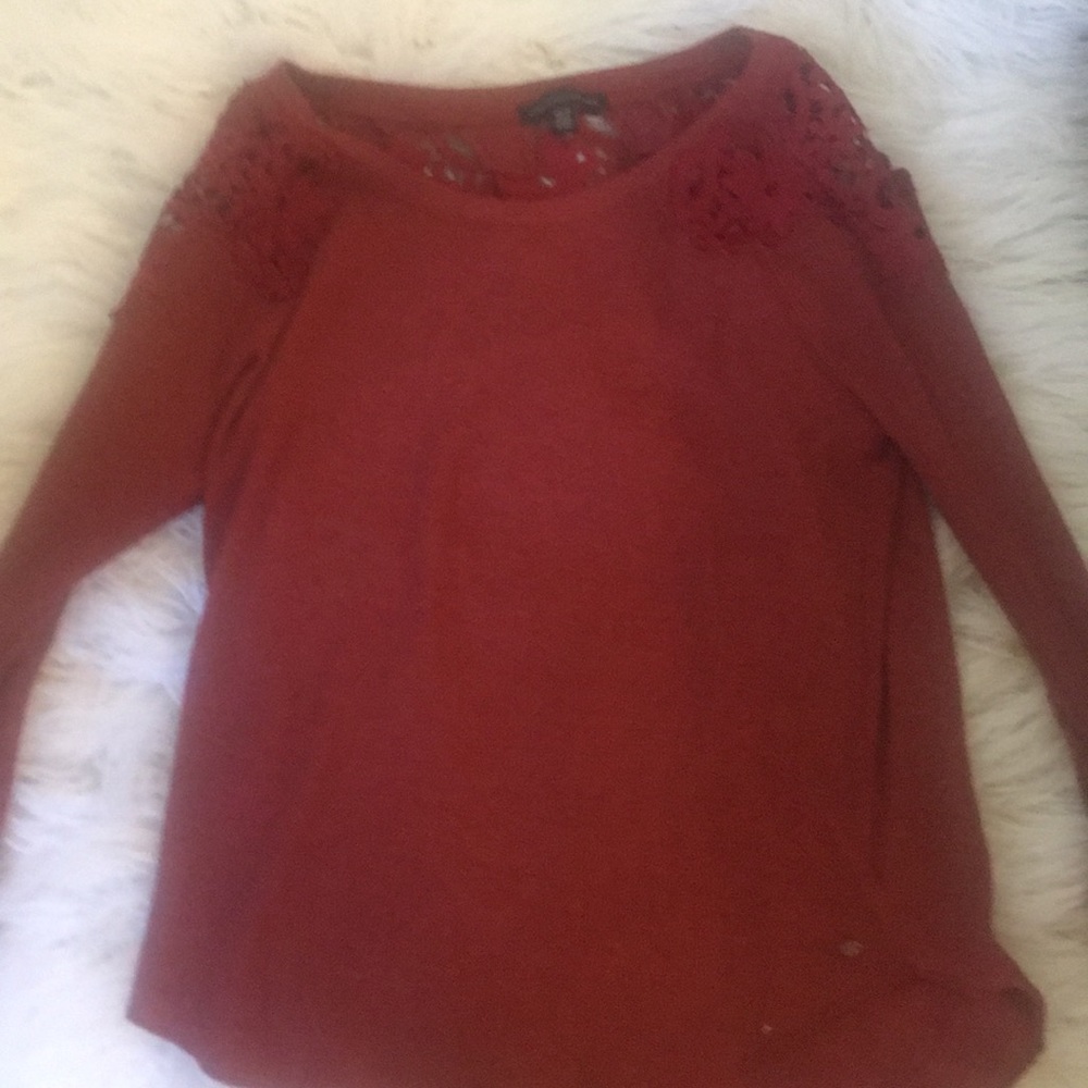 Red long sleeve shirt from American eagle